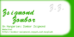 zsigmond zombor business card
